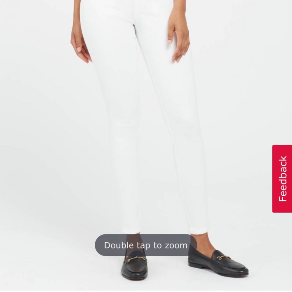 Skinny white jeans